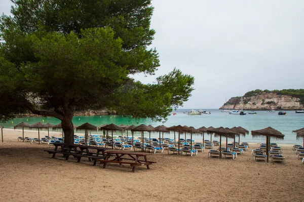 Vacker Strand Vid Cala Galdana Menorca Tidigt Morgonen — Stockfoto