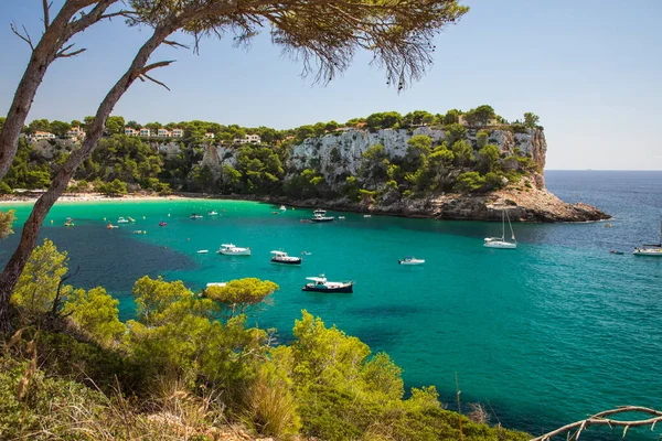 Bela Água Azul Cala Galdana Menorca — Fotografia de Stock