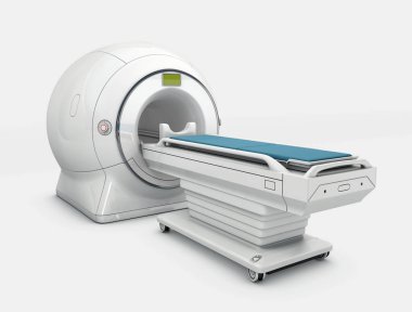 MRI 'ın 3D görüntüleme - Manyetik rezonans tomografi görüntüleme cihazı. Kırpma yolu dahil