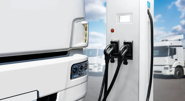 Electric Truck Charging Station Concept — Stock Photo, Image