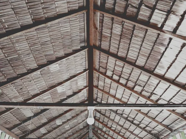 Roof Hut Roof Made Dry Palm Leaves Indonesian Tradition — Stock fotografie