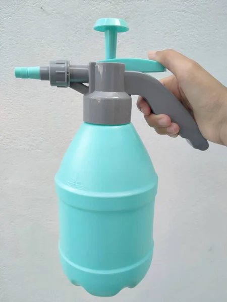 Water Pump Washing Plastic Pressure Sprayer Gardening Concept Isolated Background — Fotografia de Stock