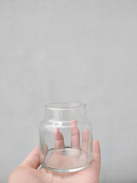 Vaso Vetro Vuoto Con Sfondo Bianco — Foto Stock