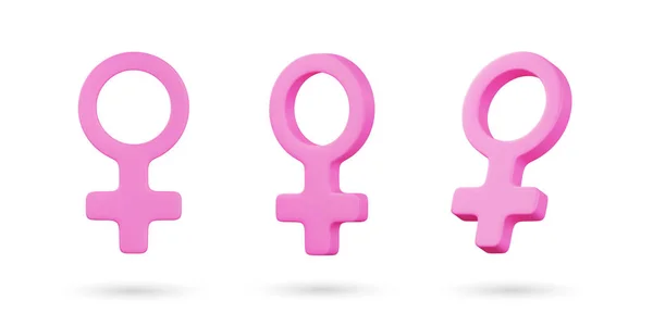 現実的な3D女性のサインベクトルのアイコンのイラスト — ストックベクタ