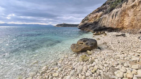 Mořská Krajina Sardinii Pláži Calamosca — Stock fotografie