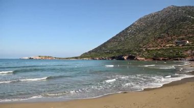 Yunanistan 'ın güzel romantik kenti Bali' deki sahilin muhteşem manzarası