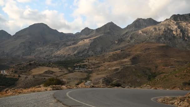 Chaînes de montagnes sur l'île méditerranéenne de Crète, Grèce. — Video