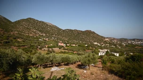 ギリシャクレタ島の地中海の島々の山脈. — ストック動画