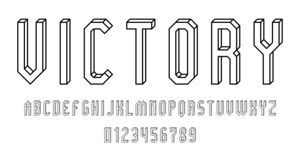 Set Alfabetten Letterletters Cijfers Modern Abstract Design Met Concept Vector — Stockvector