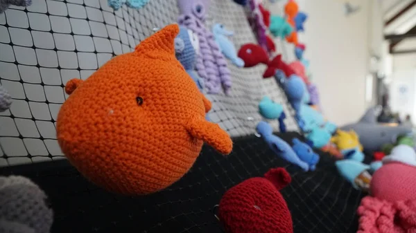 toy fish making with knitting technique