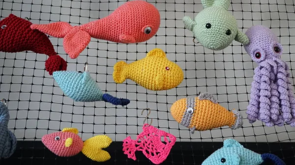 toy fish making with knitting technique