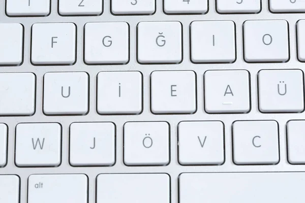 Typing Something Computer Keyboard — Stock Photo, Image