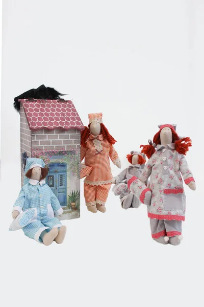 Natural Dolls Made Cloth — Stock Photo, Image