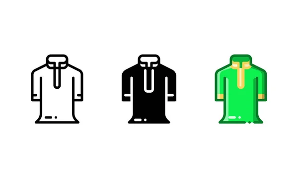 Muslim fashion icon. With outline, glyph, and filled outline styles