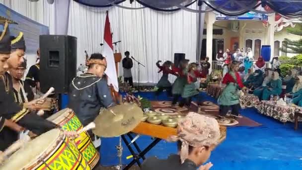 Pariaman Indonesië Juni 2022 Minangkabau Traditionele Dans Drum Groep Treden — Stockvideo