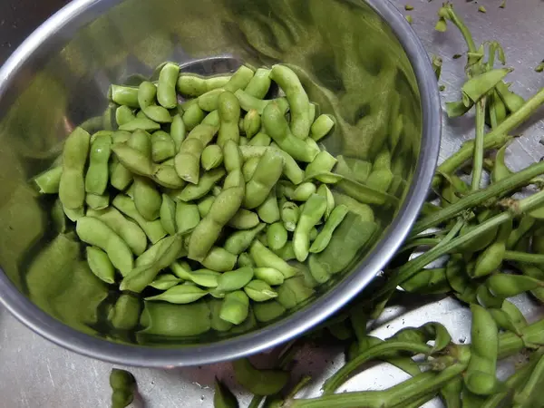 Edamame Popular Appetizer Japan Also Known Green Soy Beans — ストック写真