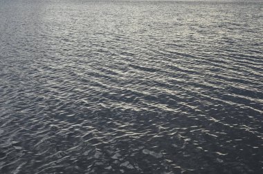 Dalgalanan denizin karanlık yüzeyi