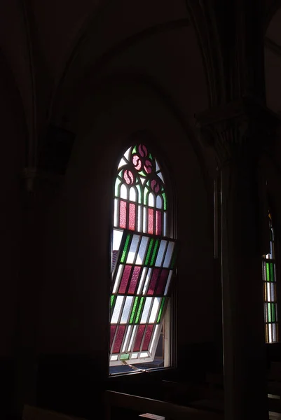 Stained Glass Church Window — Stok Foto