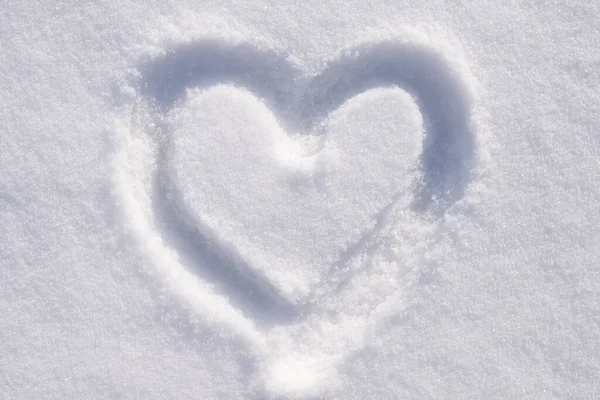 Heart Shape Snow Love Devotion Concept — Stock Fotó