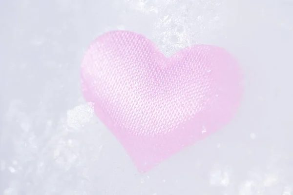 Hellrosa Herz Auf Eis Liebe Gefühle Beziehungen Sucht — Stockfoto