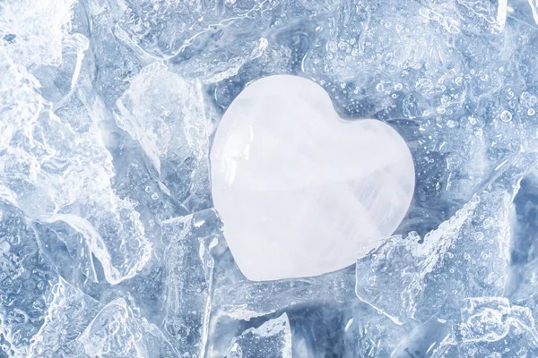 Weißer Stein Eis Konzept Der Behinderung Lieben Sich Geliebt Fühlen — Stockfoto