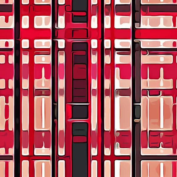 red and white boxes with a lot of drawers