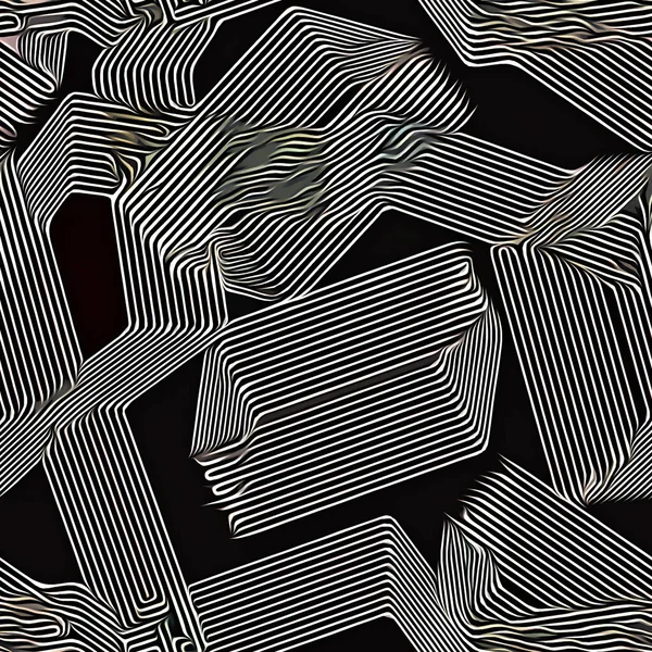 abstract geometric black and white pattern, vector illustration
