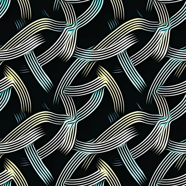 seamless pattern with abstract curved lines