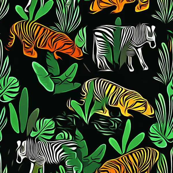 seamless pattern with zebra print. vector illustration.