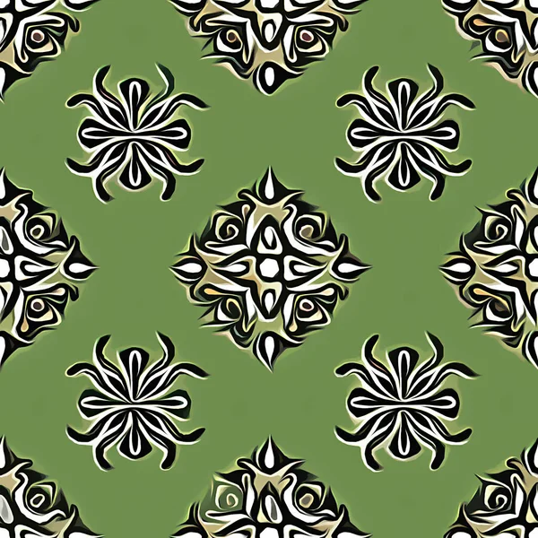 seamless pattern with abstract floral elements. vector illustration