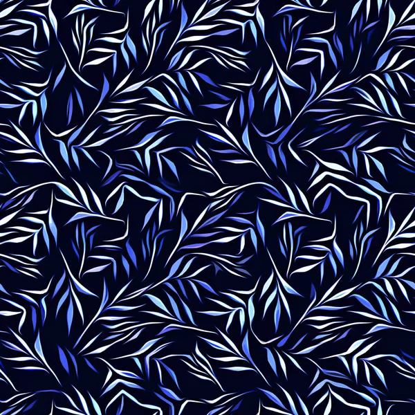 seamless pattern with hand drawn leaves. vector illustration.