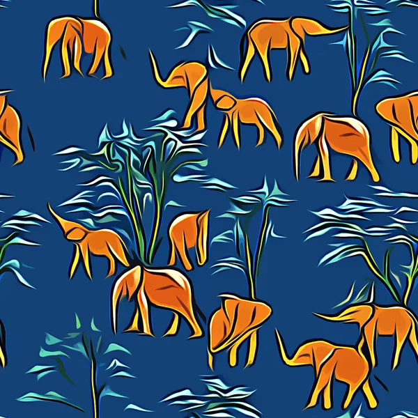 seamless pattern with cute animals. vector illustration
