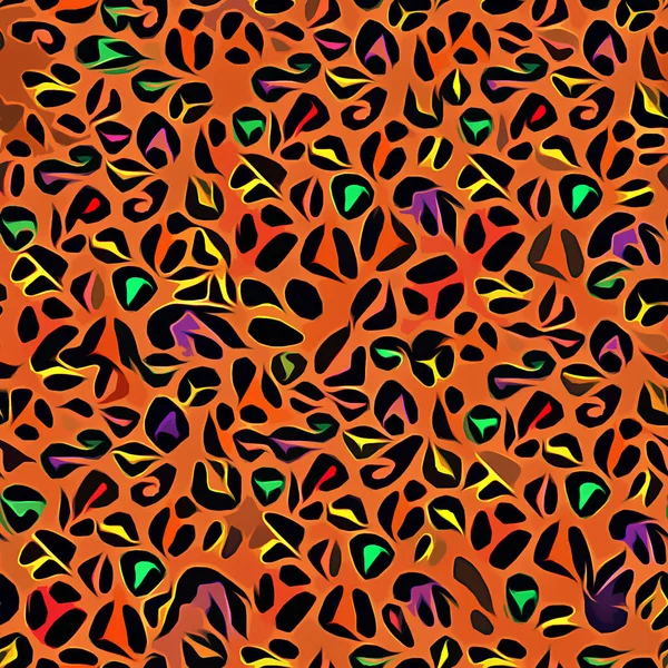 leopard pattern, animal skin print, vector illustration