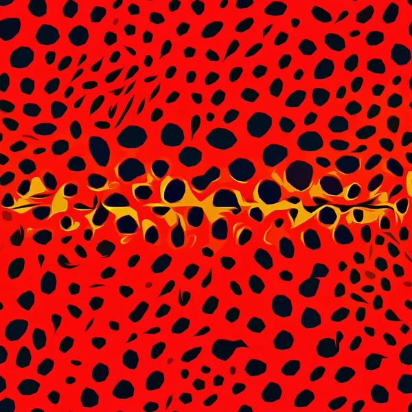 seamless pattern with red and black spots. vector illustration
