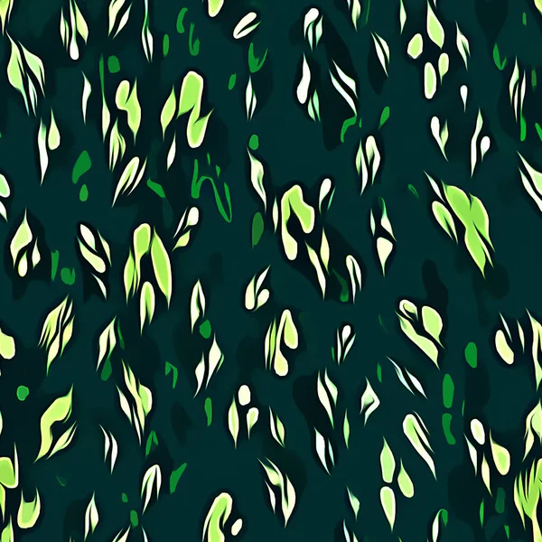 abstract vector seamless pattern with leaves and flowers.