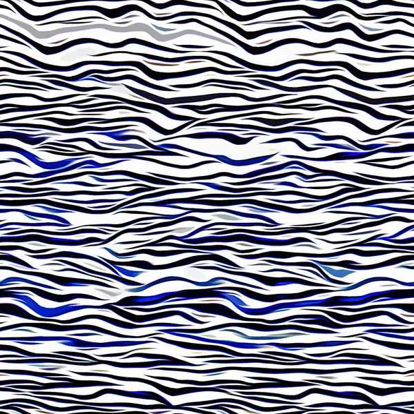 seamless pattern with hand drawn waves. vector illustration.