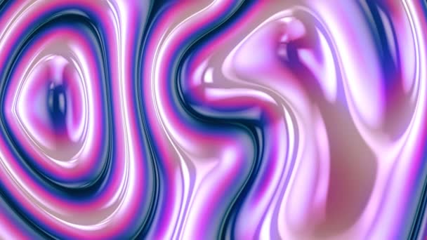 Animated Shiny Metallic Slime Jelly Fluid Abstract Background Video — Stock Video