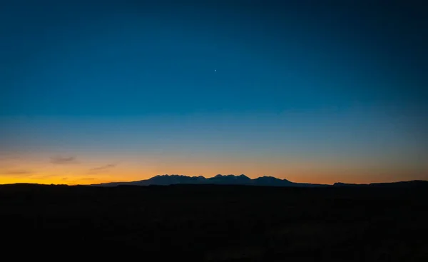 Sal Mountains Utah Sunrise Lone Star — Stockfoto