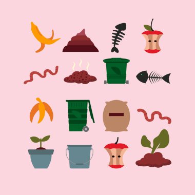 gübre tasarımı modern vektör kümesi