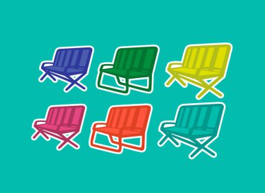 bahçe sandalyesi tasarımı modern vektör illüstrasyonu