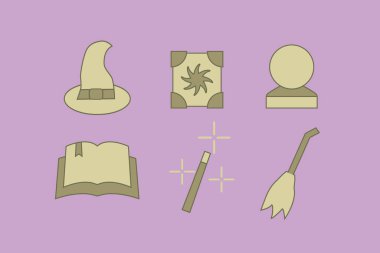 Hogwarts tasarım vektörü düz modern illüstrasyon