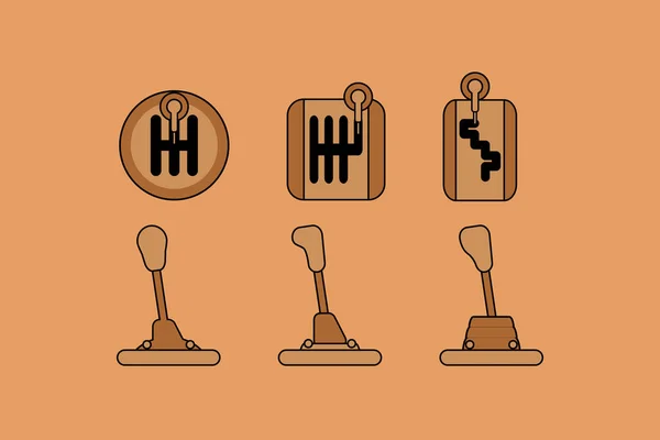 Mechanic car gearbox design vector flat modern illustration