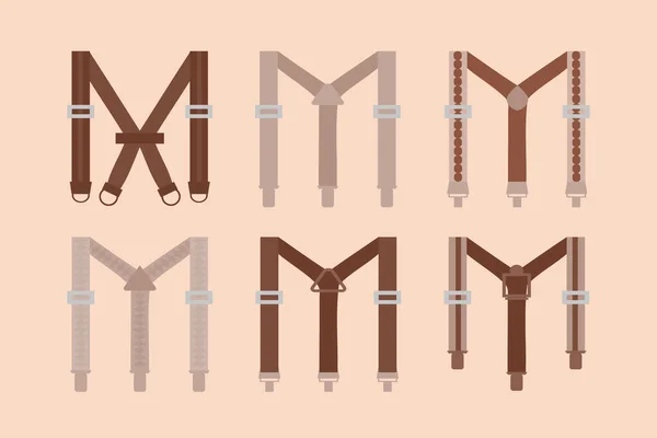 Suspenders Design Vector Modern Illustration — Vettoriale Stock