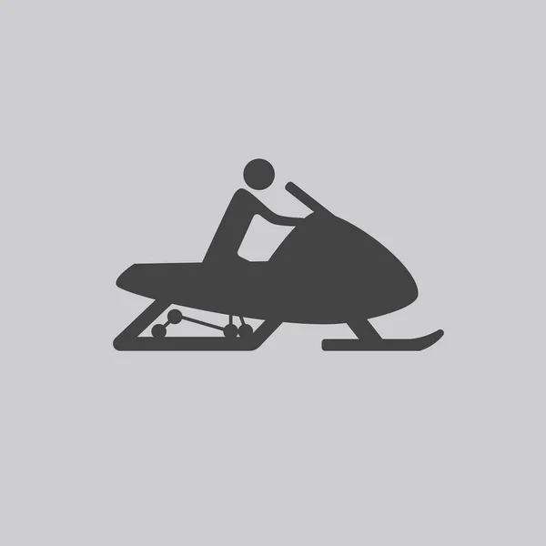 Person Riding Snowmobile Design Icon Flat Vector Modern Illustration — Stock Vector