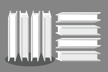 steel beam design vector flat modern isolated illustration