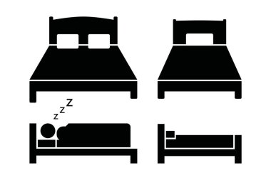 beds design vector flat modern isolated illustration