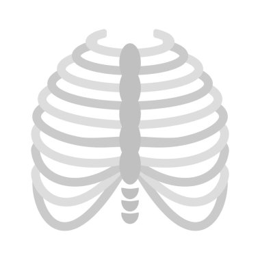 rib cage design vector icon flat modern isolated illustration