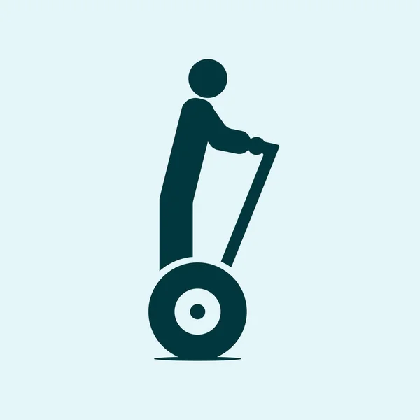 Man Riding Segway Σχεδιασμό Διάνυσμα Επίπεδη Σύγχρονη Απομονωμένη Εικόνα — Διανυσματικό Αρχείο