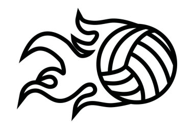 volleyball logo icon design flat modern isolated illustration