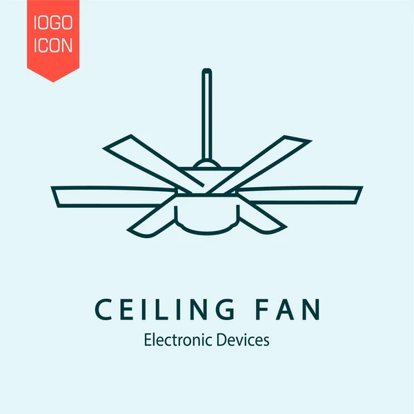 ceiling fan logo icon design flat modern isolated vector illustration